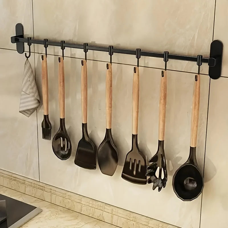 OrganizeEase – Functional Kitchen Rack with Stylish Storage for Pan Lids and Spatulas