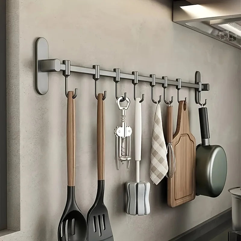 OrganizeEase – Functional Kitchen Rack with Stylish Storage for Pan Lids and Spatulas