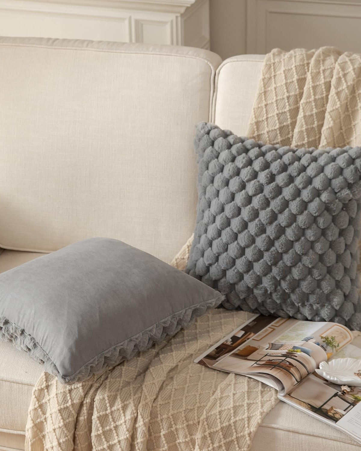 Embrace – Luxury Decorative Cushion with Lush Texture for a Refined Interior