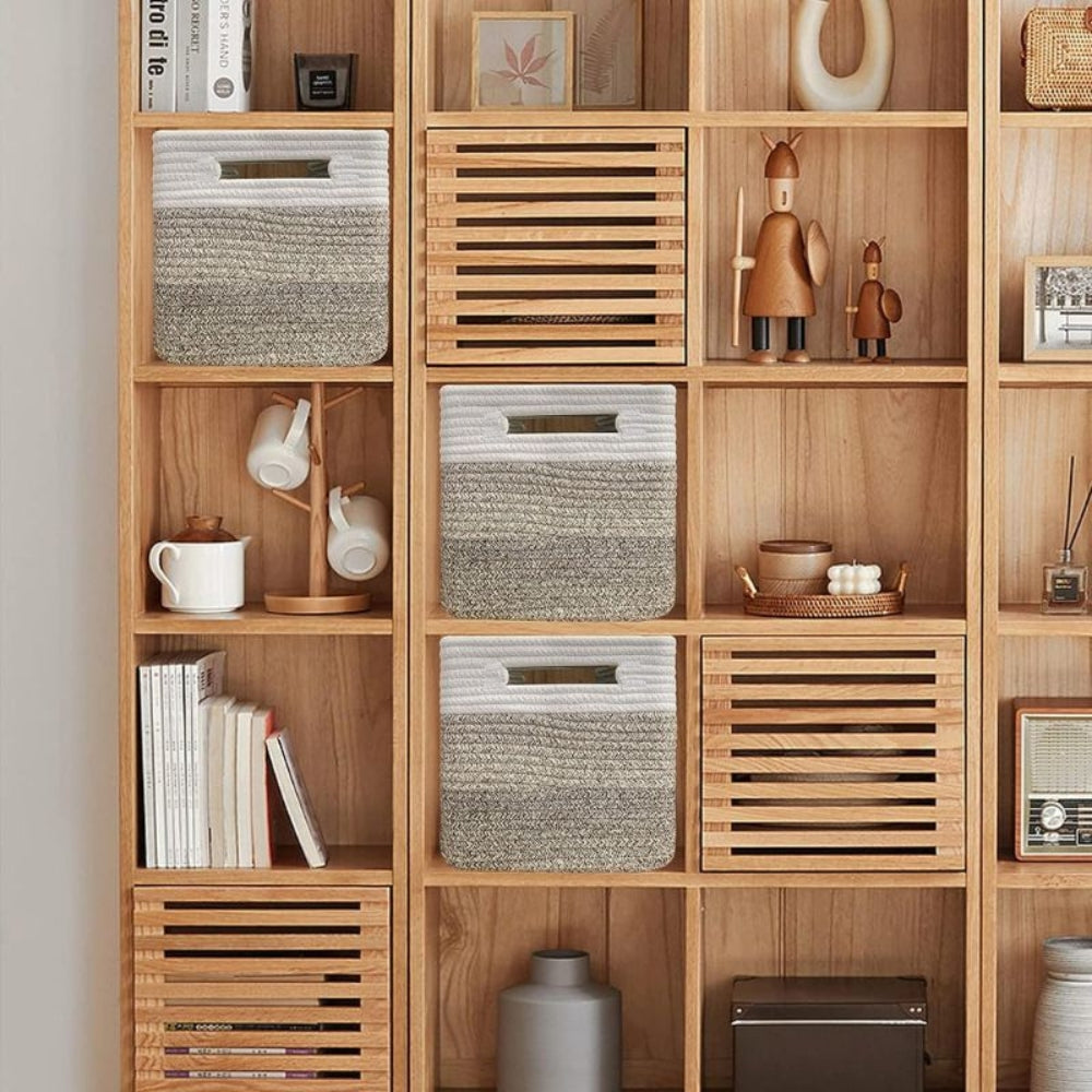 CasaLoom Luxe Cotton Storage Basket – Stylish Organizer for a Refined Interior