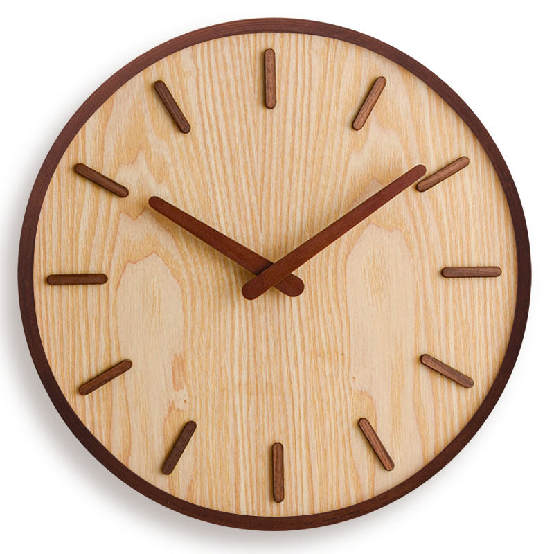 LuxeChronos – Walnut Wall Clock with Minimalist Perfection