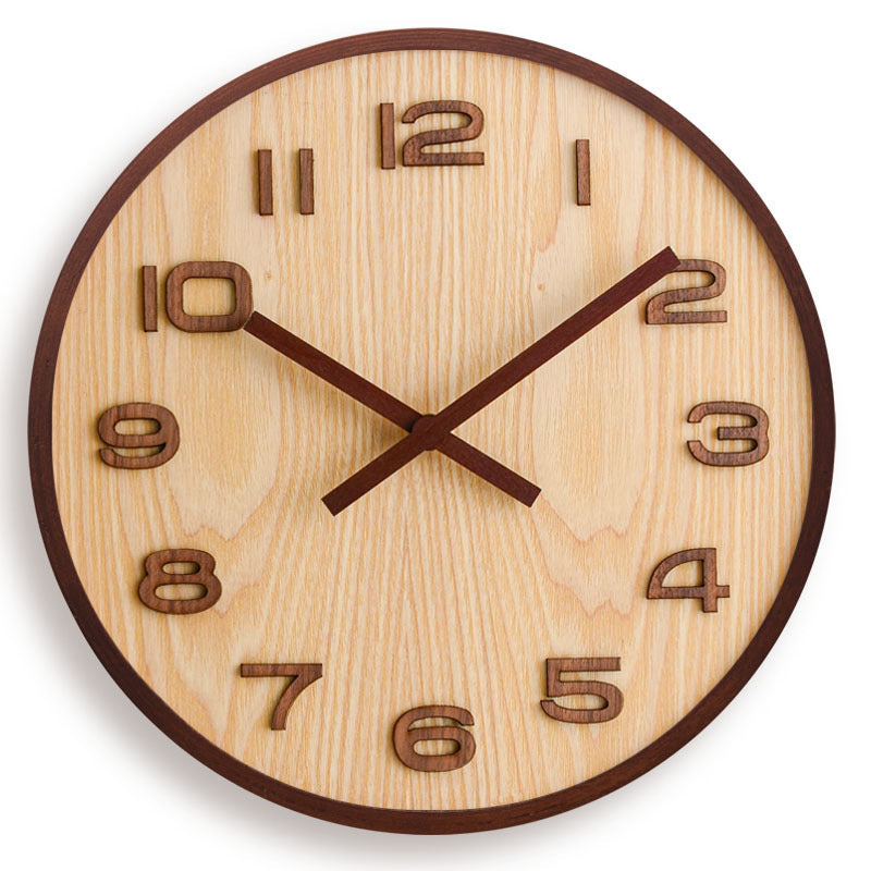 LuxeChronos – Walnut Wall Clock with Minimalist Perfection