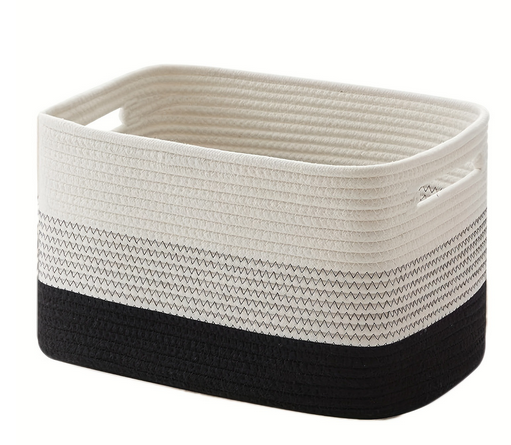 CasaLoom Luxe Cotton Storage Basket – Stylish Organizer for a Refined Interior
