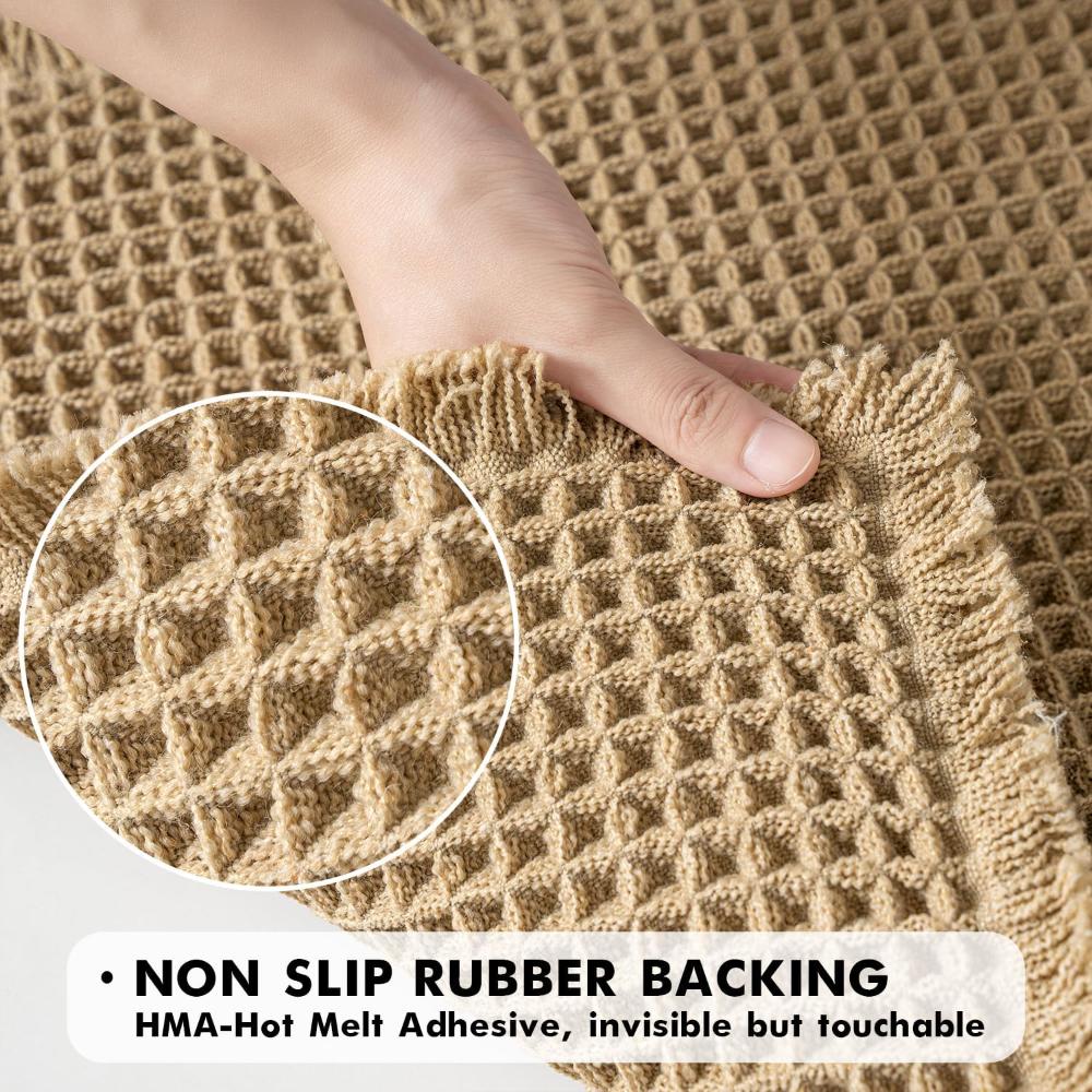 LuxeWeave – Waffle Structure Bath Mat with Ultimate Comfort & Absorption