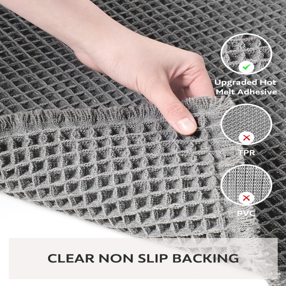 LuxeWeave – Waffle Structure Bath Mat with Ultimate Comfort & Absorption