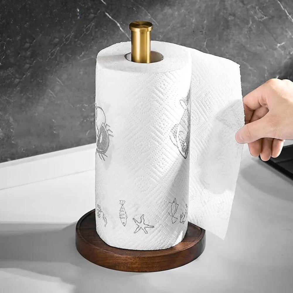 Walden Luxe Paper Towel Holder – Handmade Walnut Design for a Stylish Kitchen