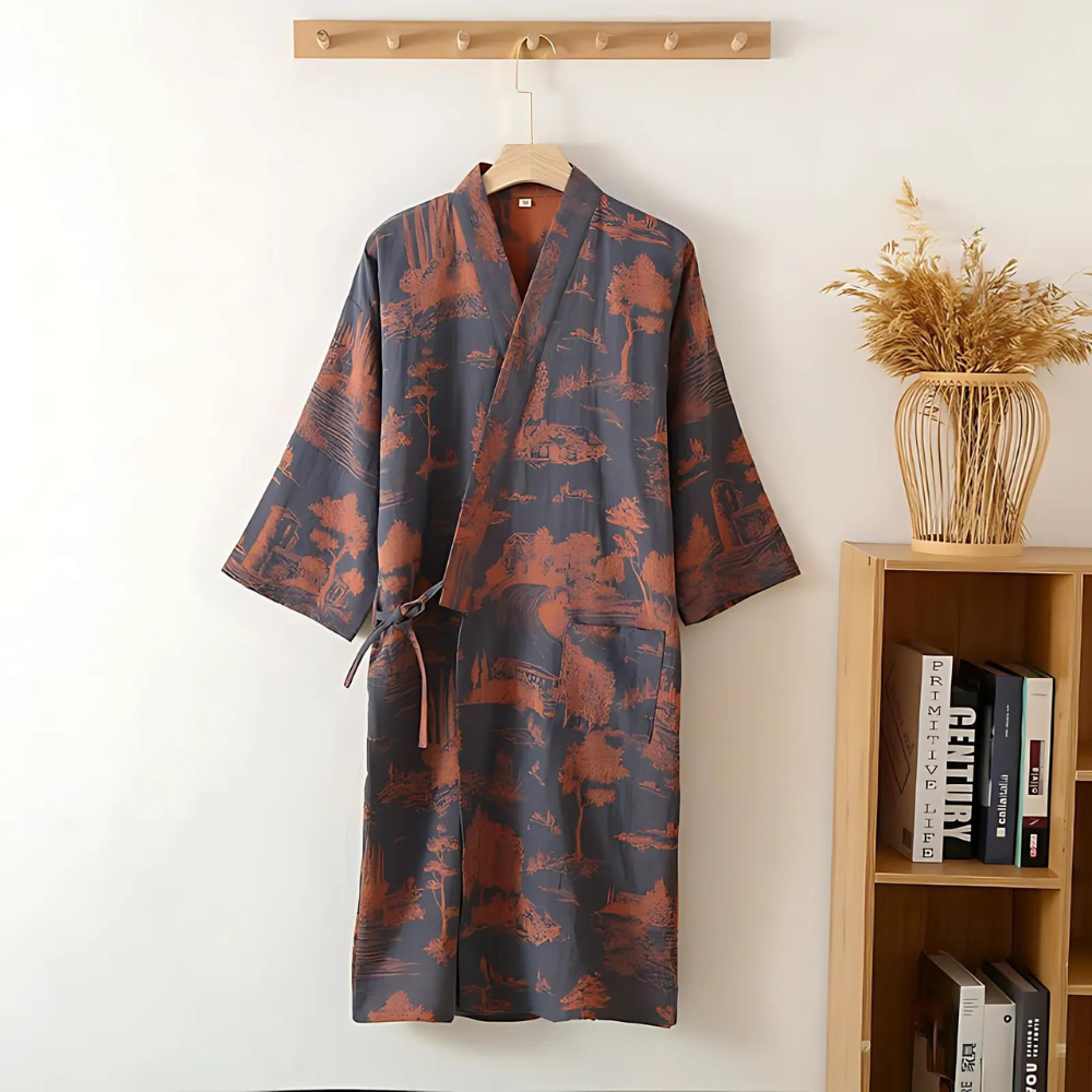 SilvaLoom – Natural & Elegant Kimono Bathrobe with Timeless Bohemian Design