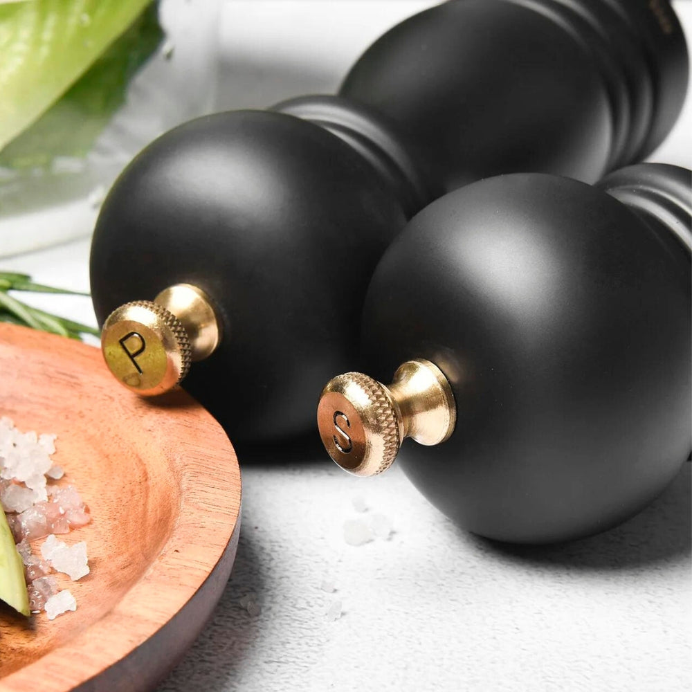 AurumTaste Luxe Wooden Pepper and Salt Set – Timeless Elegant Touch for a Stylish Kitchen
