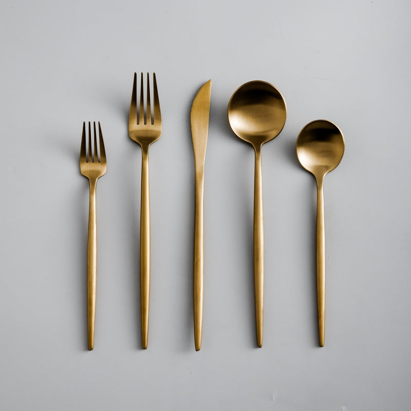 PureForma – Minimalist Cutlery Set of Stainless Steel with Matte Finished Design