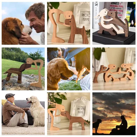 PawBond – Handmade Wooden Sculpture for Dog Love and Connection