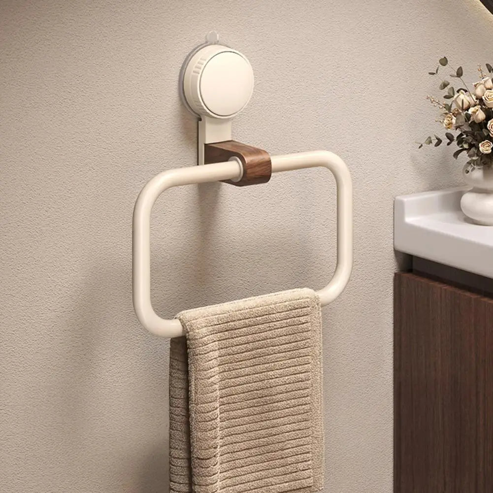 WaldenLuxe Elegant Towel Holder – Stylish Design with Walnut Accents