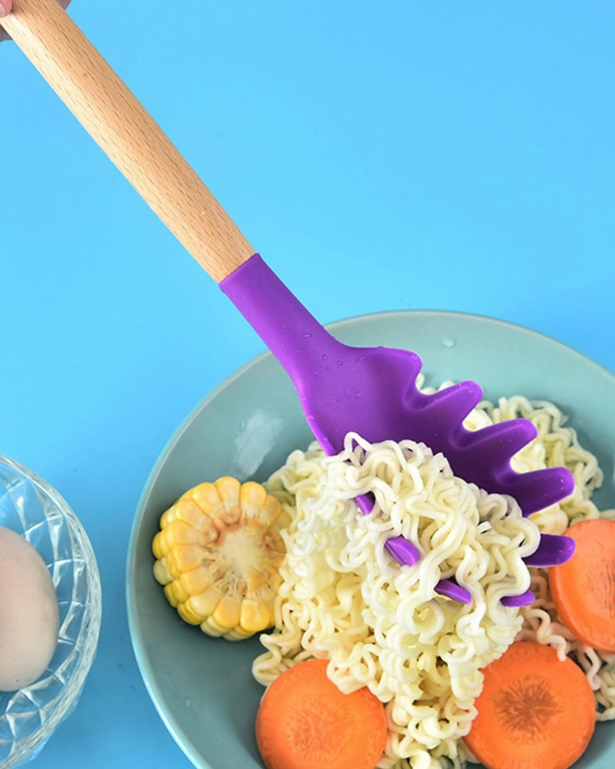 Naturéa – Eco-friendly Silicone Kitchen Set with Bamboo Handles (12-piece)