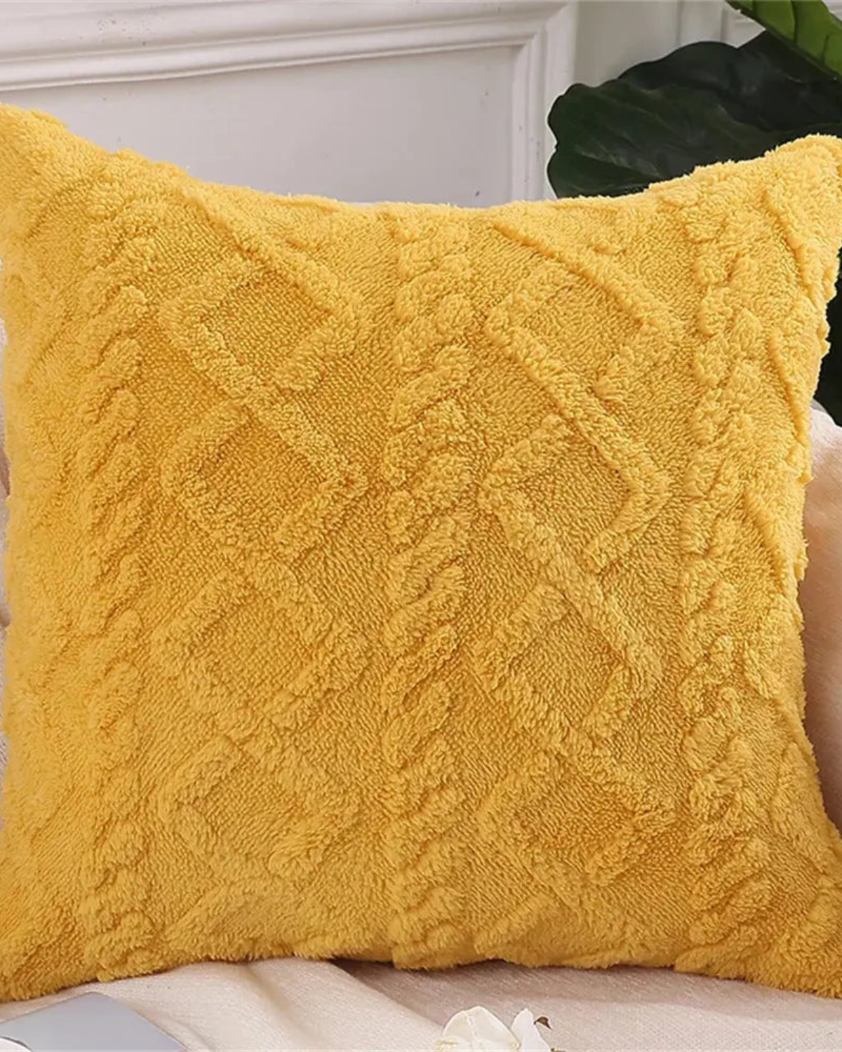 ZenWeave – Luxe Relief Cushion with Subtle Geometric Design for a Stylish Interior