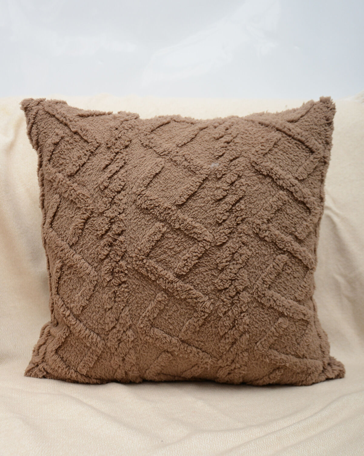 ZenWeave – Luxe Relief Cushion with Subtle Geometric Design for a Stylish Interior