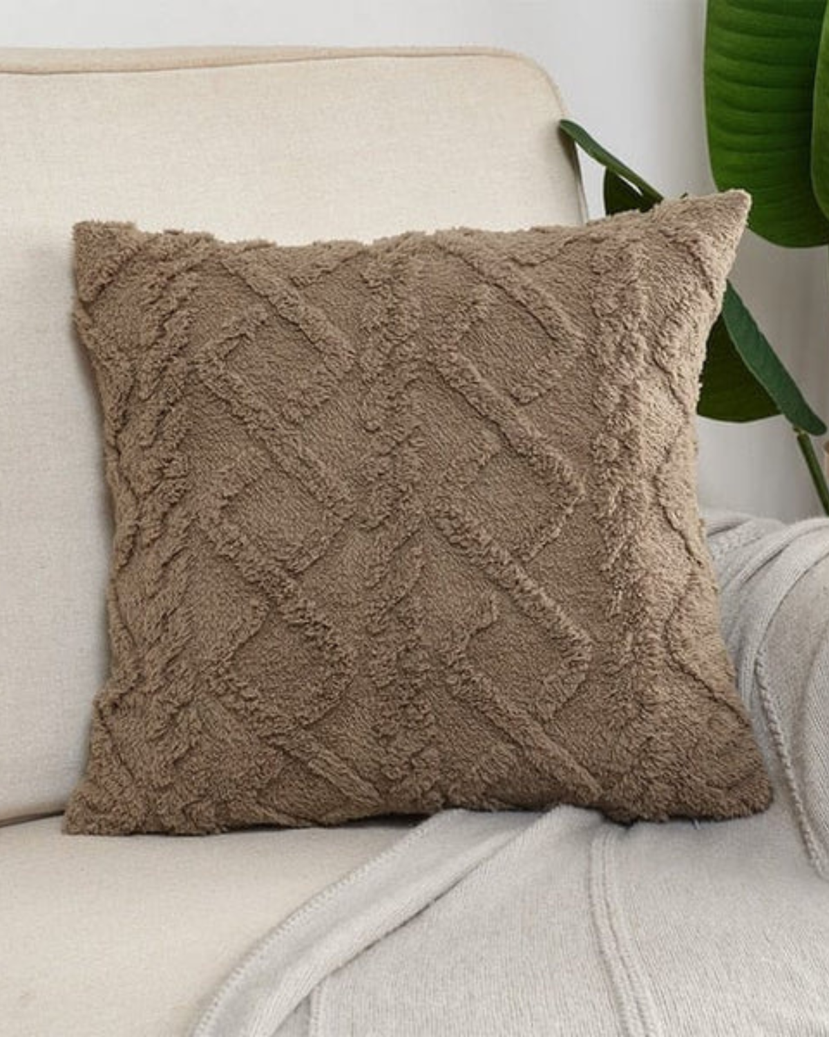 ZenWeave – Luxe Relief Cushion with Subtle Geometric Design for a Stylish Interior