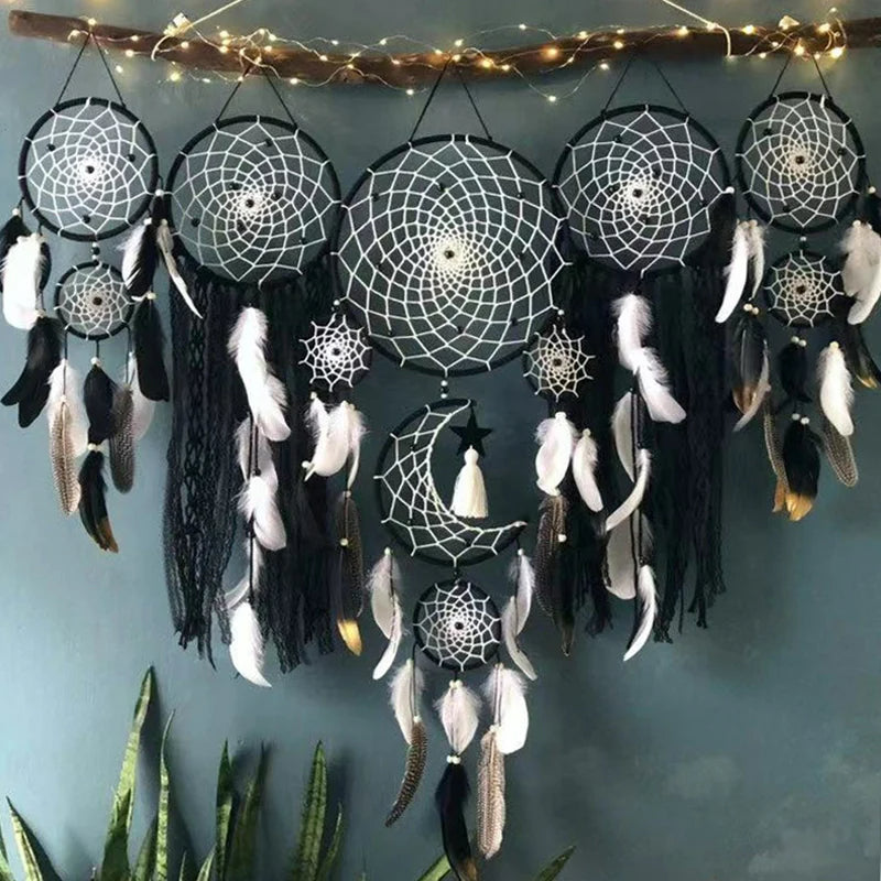 BohoAura – Handwoven Dreamcatcher Set with Heavenly Design