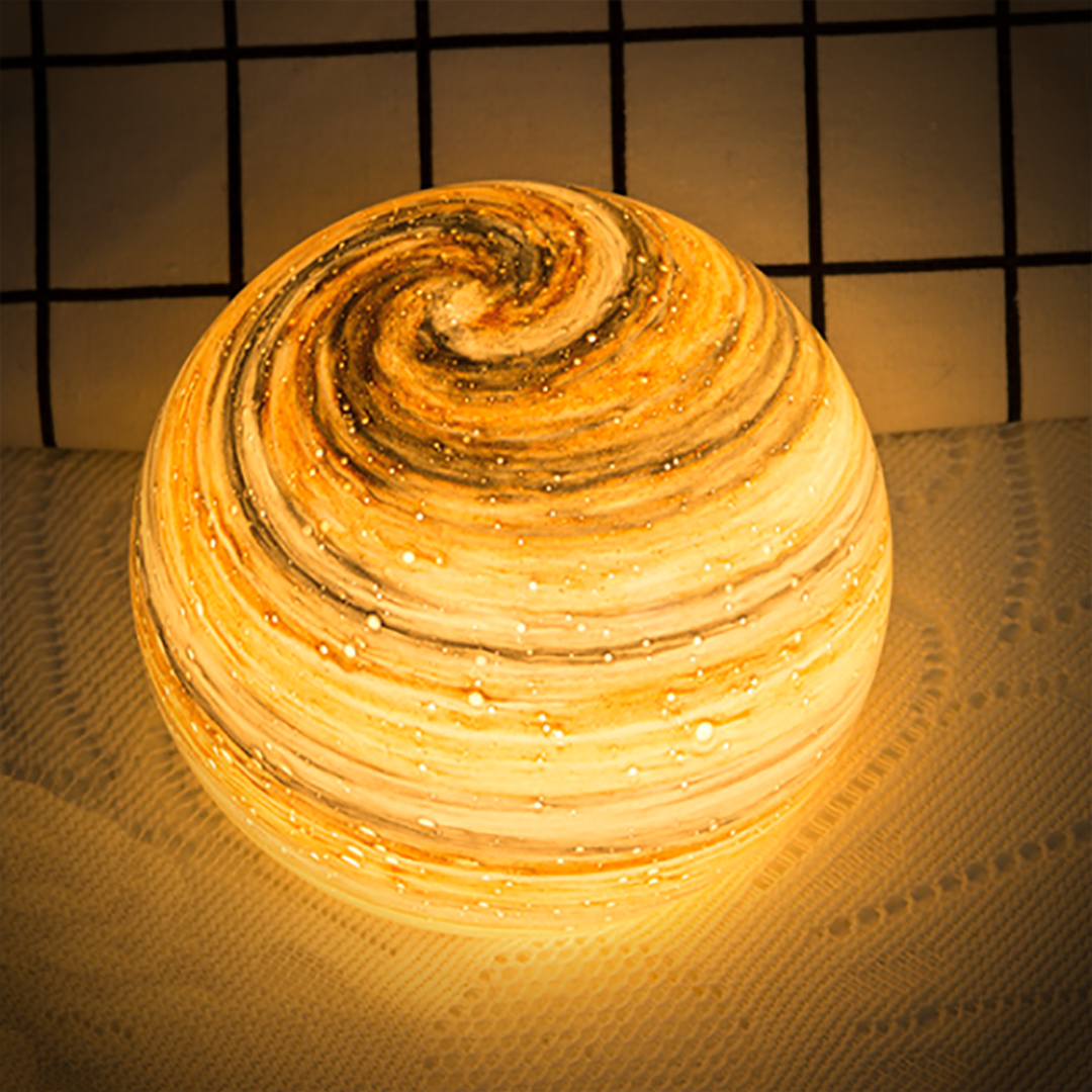 LunaCrystal – Elegant Glass Moon Lamp with Enchanting Cosmic Details for Atmospheric Spaces