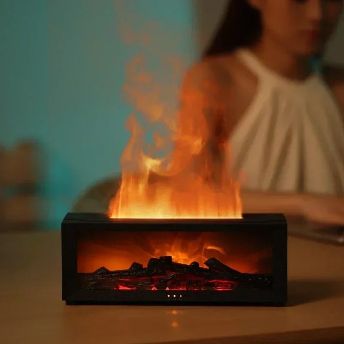 GlowAura – Luxury Aroma Diffuser with Enchanting Flame Effect