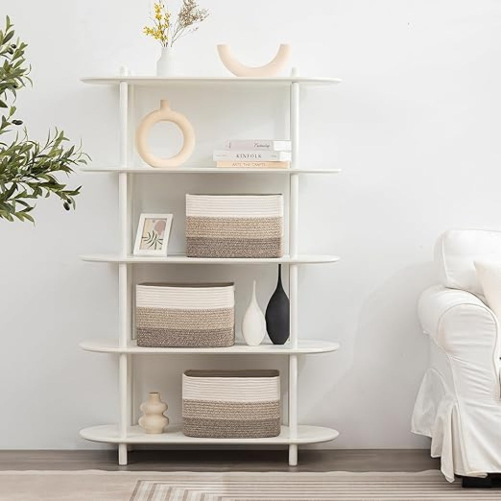 CasaLoom Luxe Cotton Storage Basket – Stylish Organizer for a Refined Interior