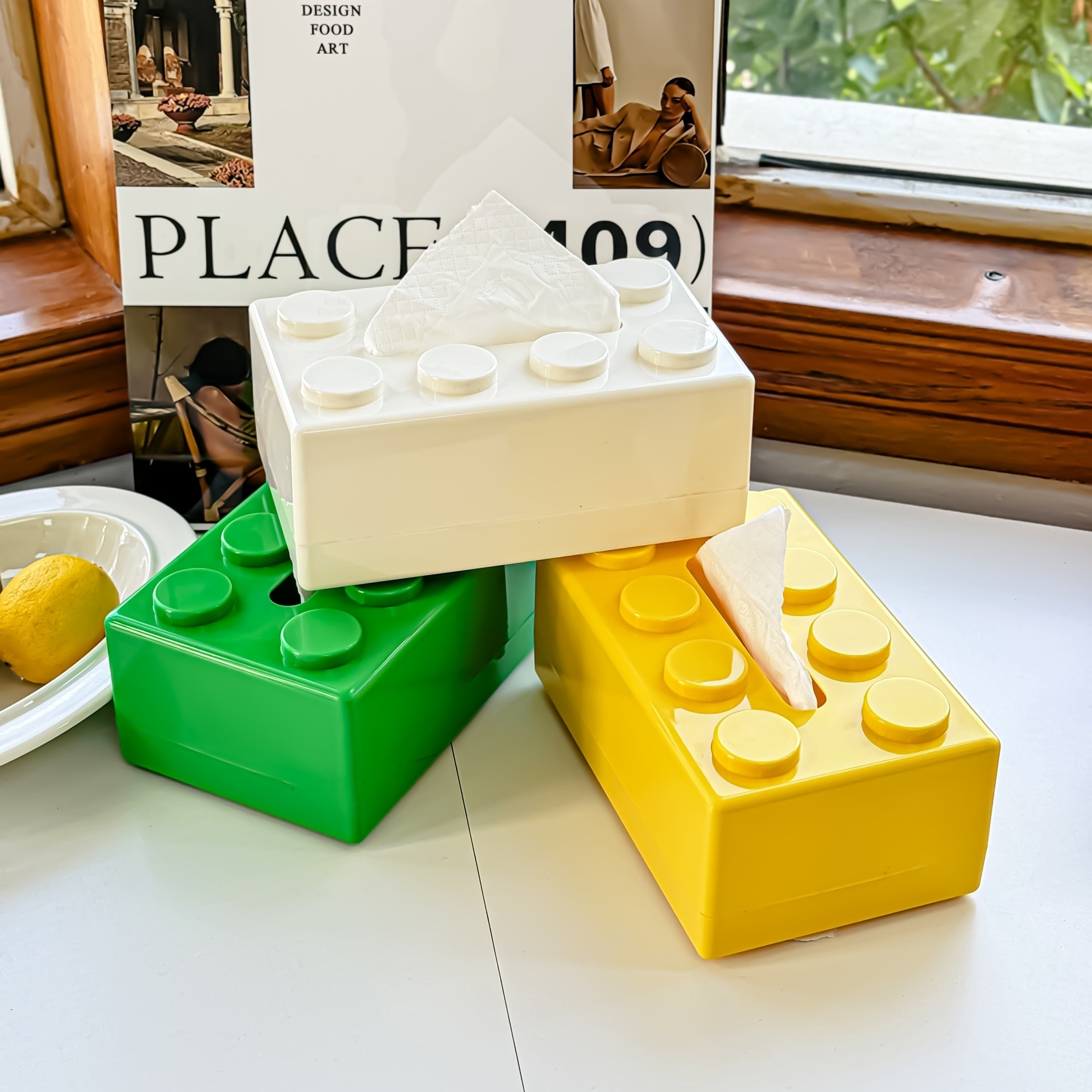 RetroBricks Luxe Tissuedoos – Speels Design voor een Stijlvol Interieur