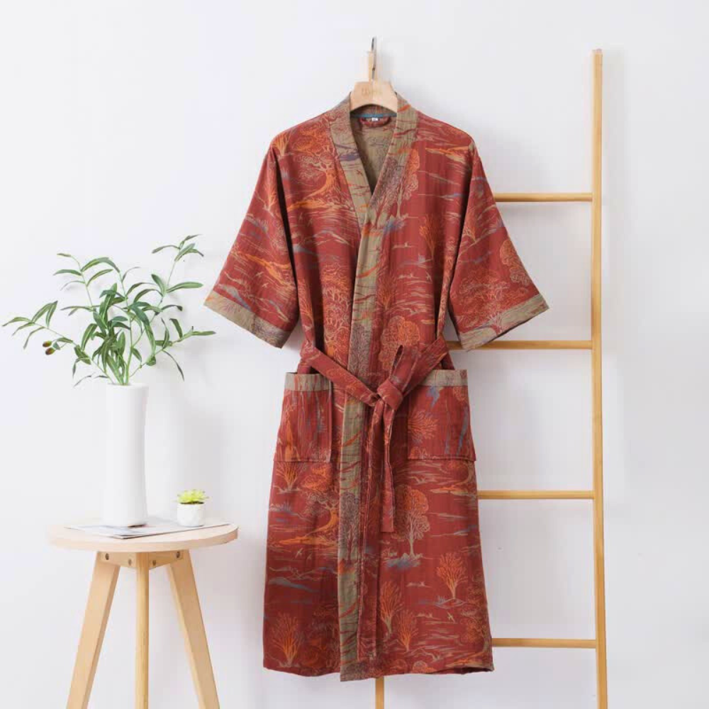 Serene Breeze – Airy Cotton Kimono for Stylish Relaxation