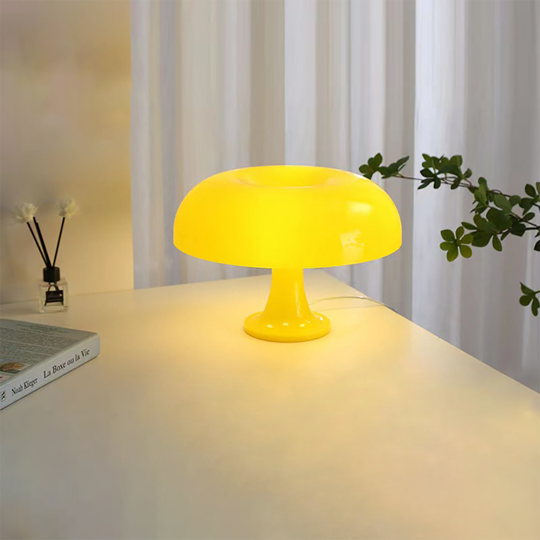 MushRoomGlow – Vintage Table Lamp with Wooden Design for a Cozy Atmosphere