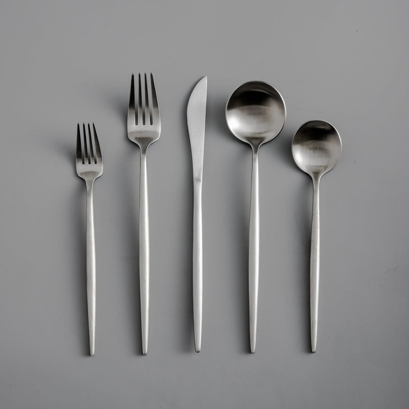 PureForma – Minimalist Cutlery Set of Stainless Steel with Matte Finished Design