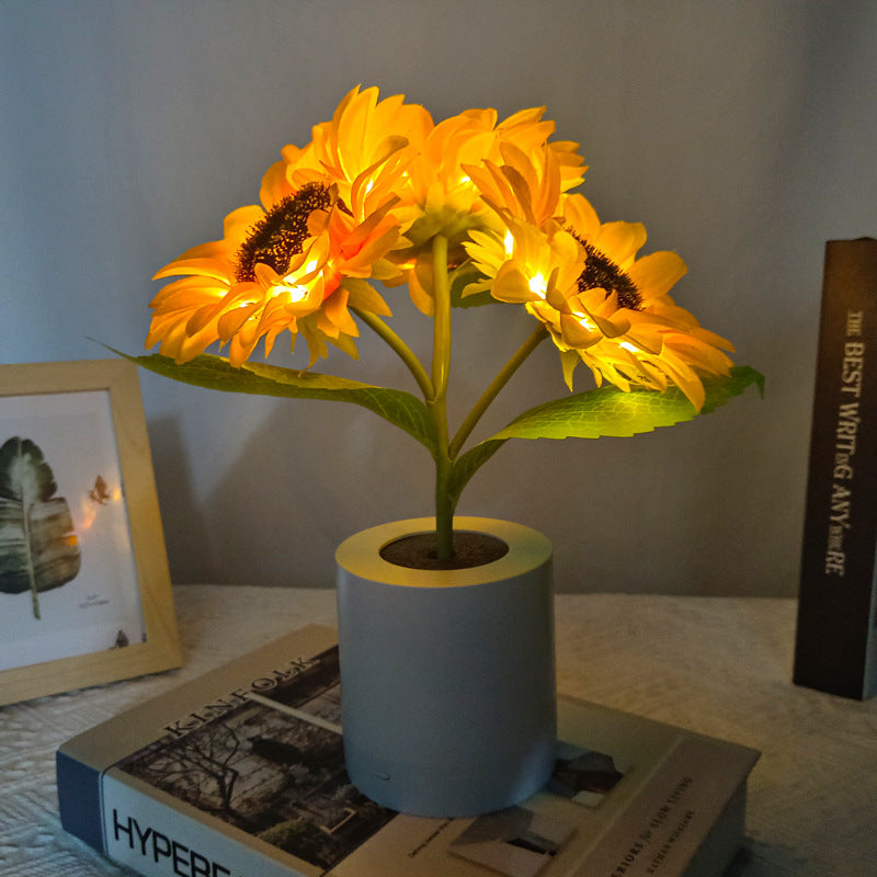 GlowFlora – Luxury LED Table Lamp in the Shape of a Sunny Sunflower