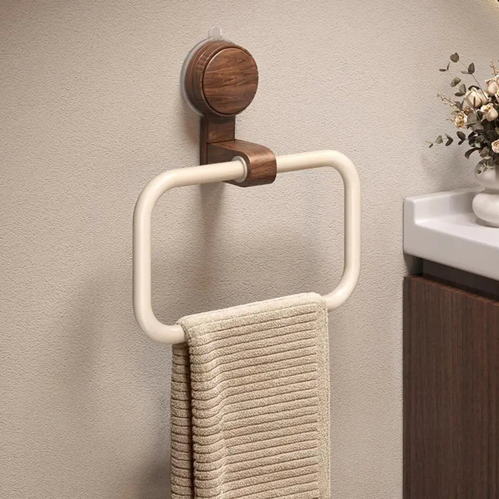 WaldenLuxe Elegant Towel Holder – Stylish Design with Walnut Accents