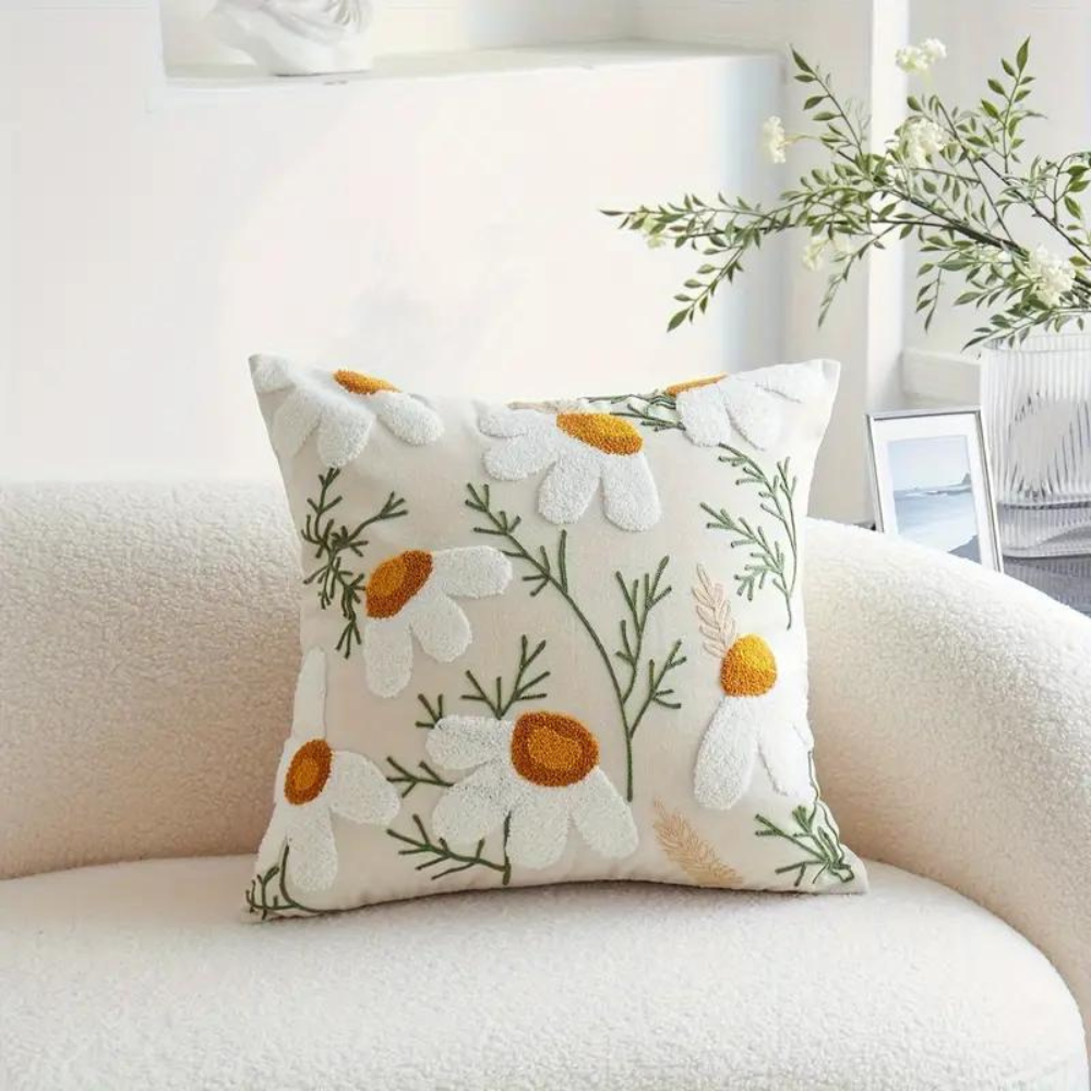 NatureLuxe – Botanical Woven Cushion Cover