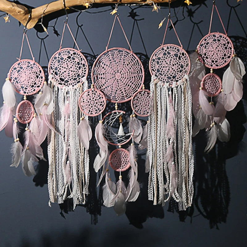 BohoAura – Handwoven Dreamcatcher Set with Heavenly Design
