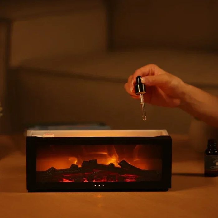 GlowAura – Luxury Aroma Diffuser with Enchanting Flame Effect