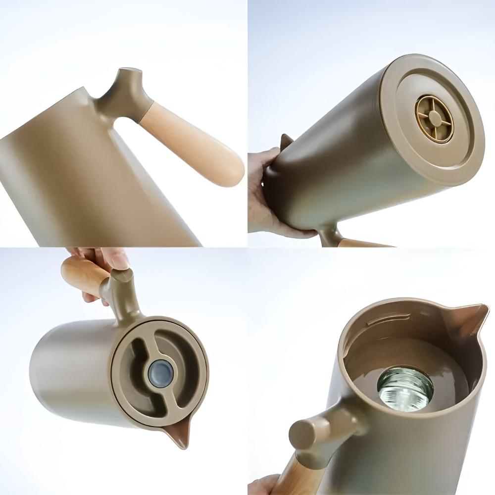 NordicTherm – Insulated Carafe with Wooden Handle for Stylish Enjoyment