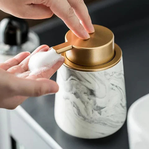 Nordic Essence – Luxury Marble Bathroom Set with Minimalist Elegances