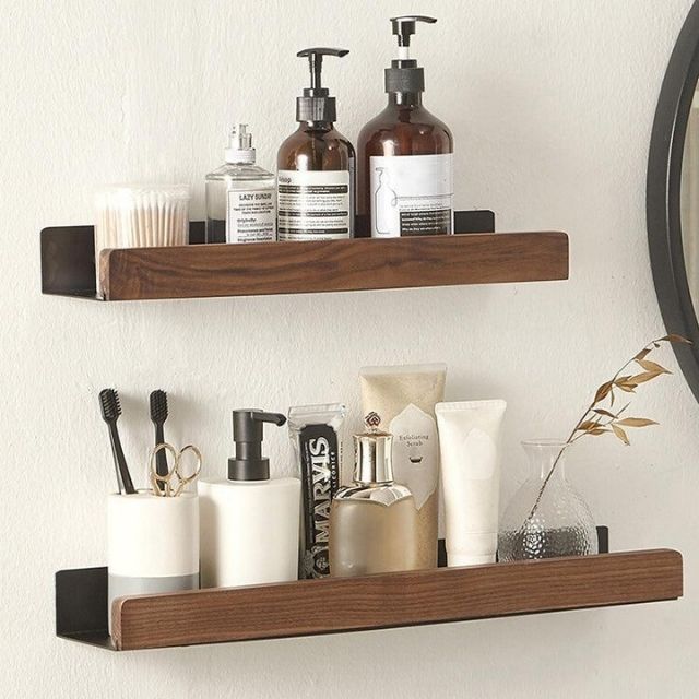 WoodHaven – Rustic Bathroom Rack with Drill-Free Assembly