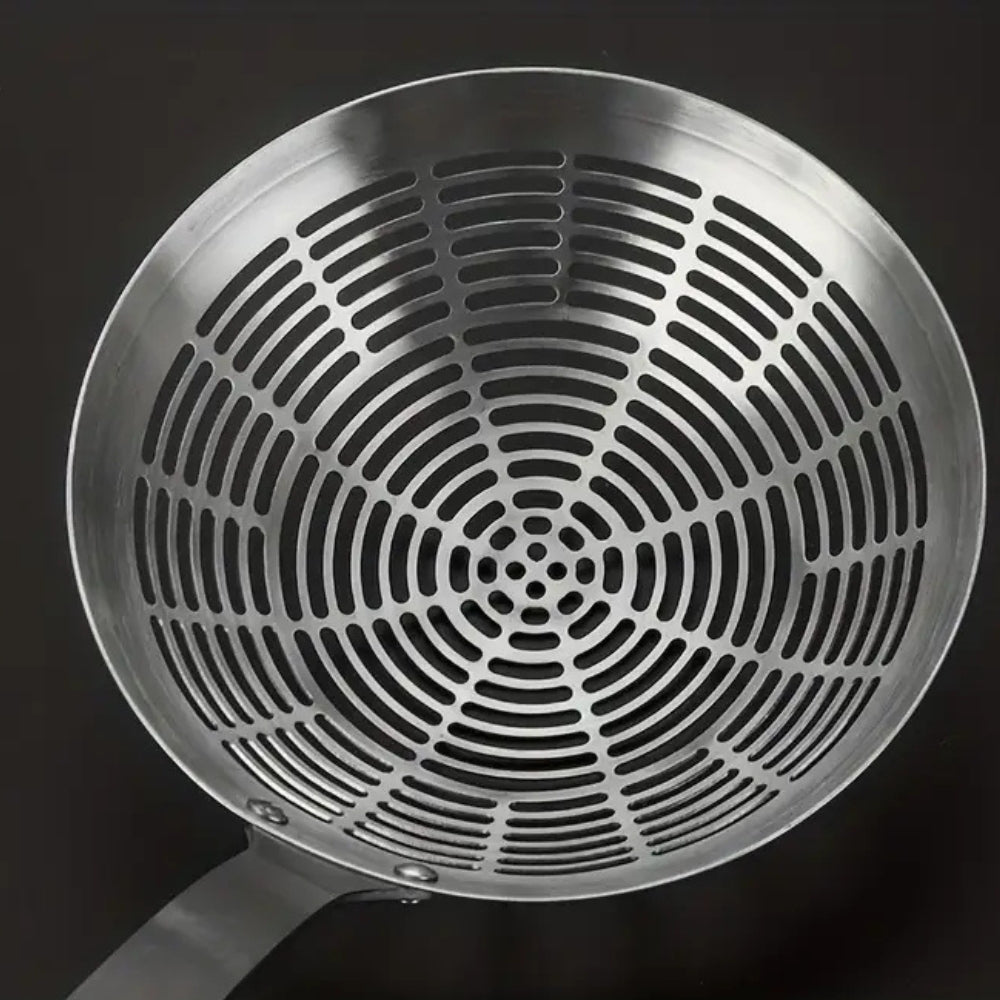 CulinaVerde Luxe Stainless Steel Wooden Skimmer – Stylish & Functional for the Modern Kitchen