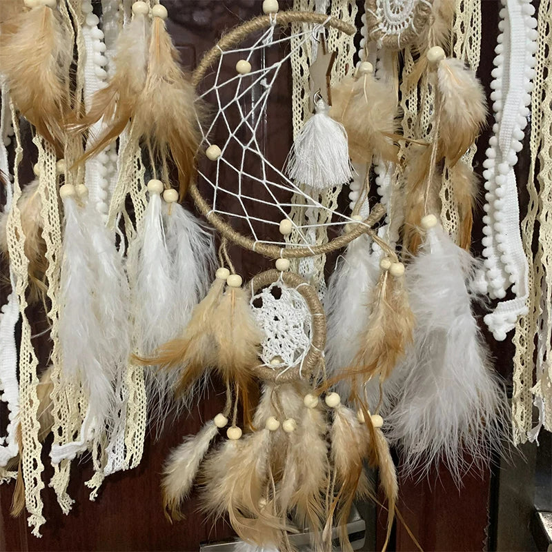 BohoAura – Handwoven Dreamcatcher Set with Heavenly Design