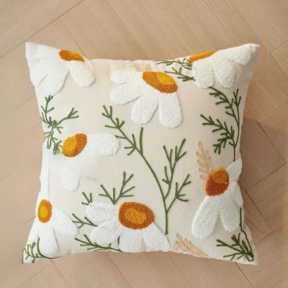 NatureLuxe – Botanical Woven Cushion Cover