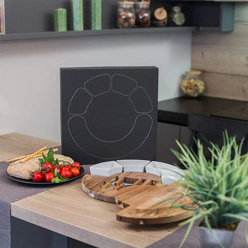 LuxeServe – Elegant Cheese Board and Knife Set for Festive Presentations