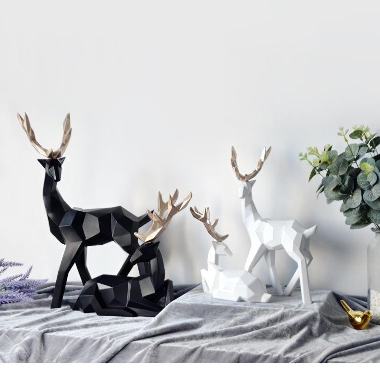 SerenArte – Abstracte Hertensculptuur met Elegante, Organische Vormen