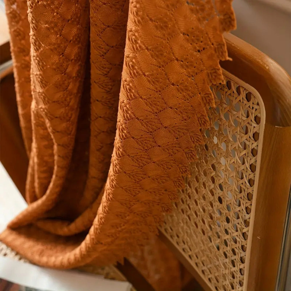 LumiWeave Elegant Boho Crochet Curtain – For a Warm, Cozy Atmosphere at Home