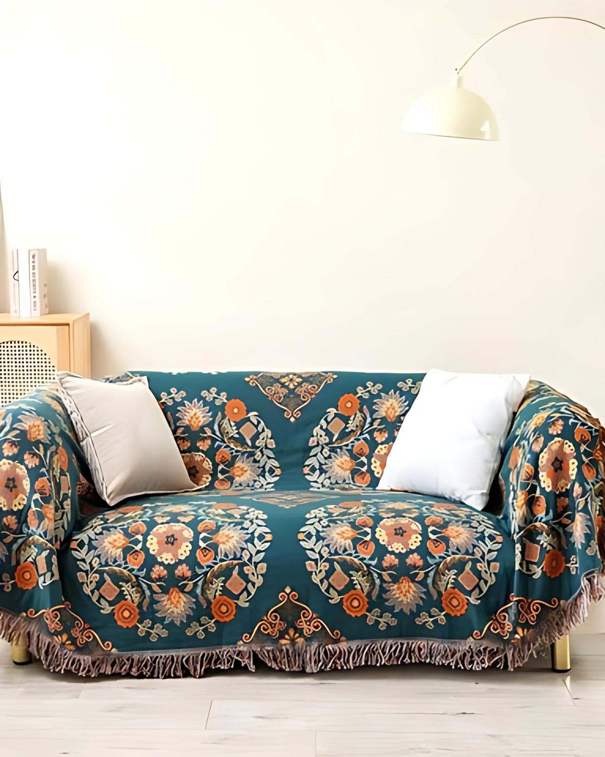 Soleil – Luxe Katoenen Plaid met Warme Marigold Tint & Boheemse Charme