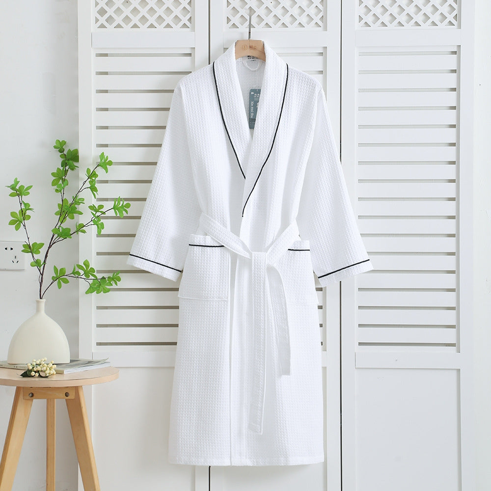 SereniLuxe – Waffle Woven Cotton Bathrobe with Luxury Comfort
