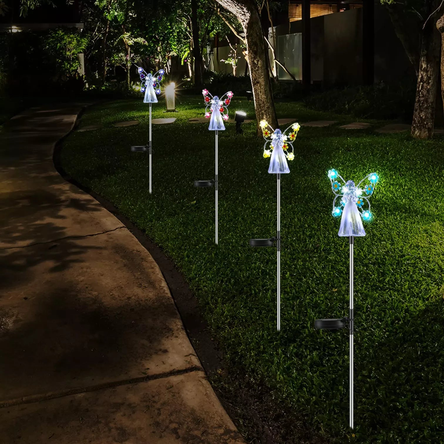 AuroraLume Elegant Solar Angel Garden Lamp – Atmospheric Outdoor Lighting for a Stylish and Meaningful Exterior