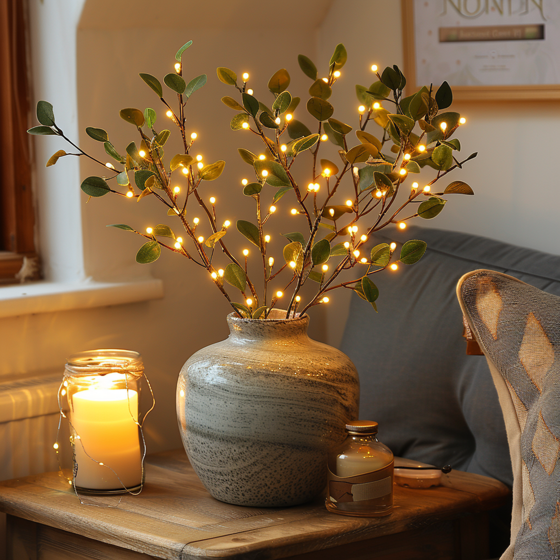 Fairy Light Olive Branch – Enchanting Lighting for a Warm Atmosphere
