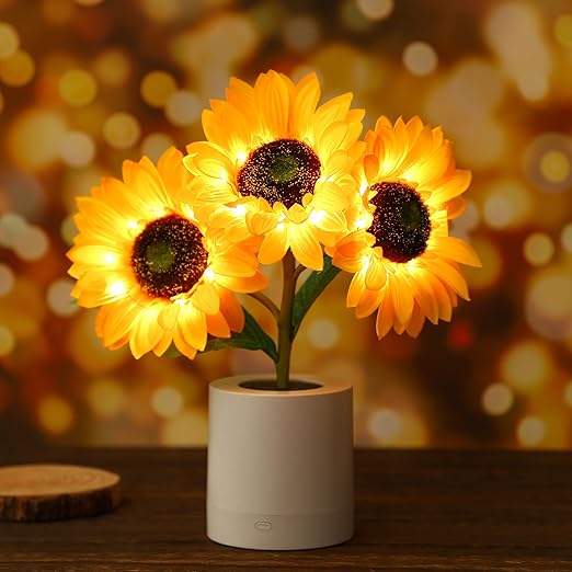 GlowFlora – Luxury LED Table Lamp in the Shape of a Sunny Sunflower