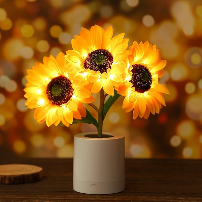 GlowFlora – Luxury LED Table Lamp in the Shape of a Sunny Sunflower