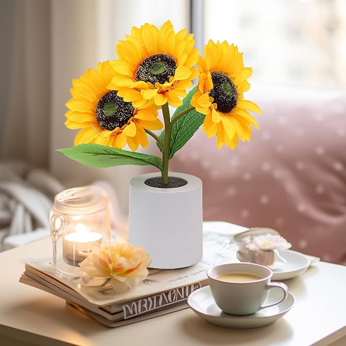 GlowFlora – Luxury LED Table Lamp in the Shape of a Sunny Sunflower