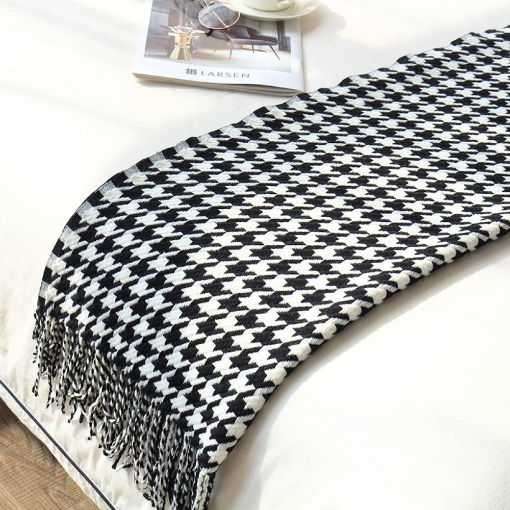 Étoile Noir – Luxury Houndstooth Plaid with Timeless Elegance