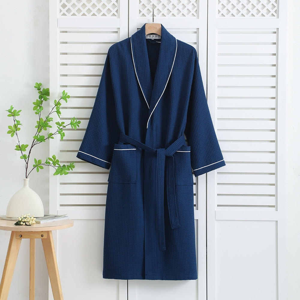 SereniLuxe – Waffle Woven Cotton Bathrobe with Luxury Comfort